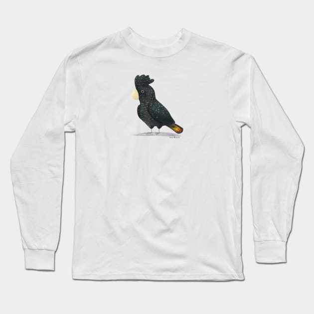 Black Cockatoo Long Sleeve T-Shirt by julianamotzko